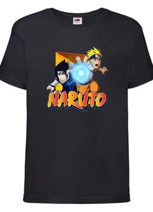 Футболка наруто (naruto - 0031) черная 104-116-128-140-152-164 размер