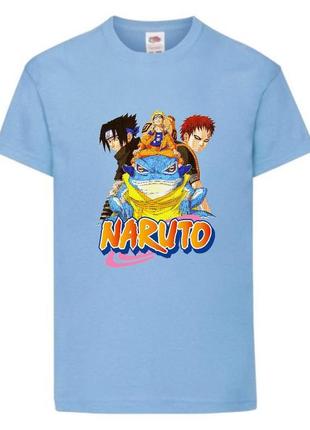 Футболка наруто (naruto - 001) светло голубой104-116-128-140-152-164 размер