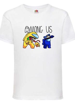Футболка амонг ас (among us-006) белая 116-128-140-152-164 размер