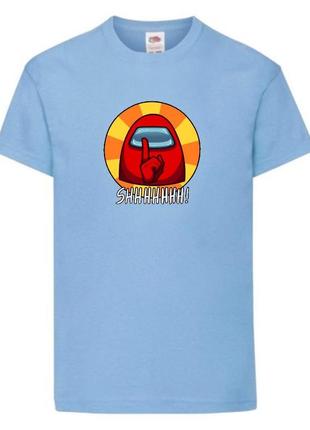 Футболка амонг ас (among us-008) голубая 116-128-140-152-164 размер