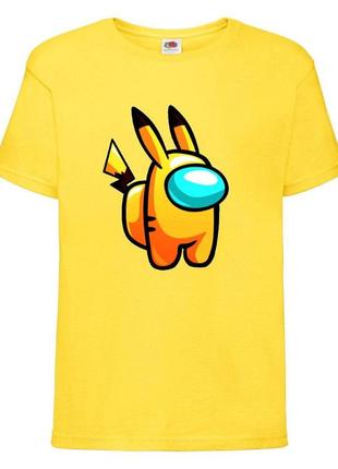 Футболка амонг ас (among us-004) жёлтая 116-128-140-152-164 размер