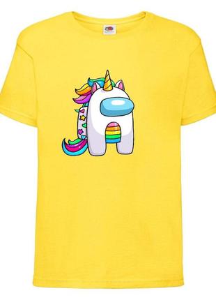 Футболка амонг ас (among us-007) жёлтая 116-128-140-152-164 размер