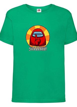 Футболка амонг ас (among us-008) зелёная 116-128-140-152-164 размер