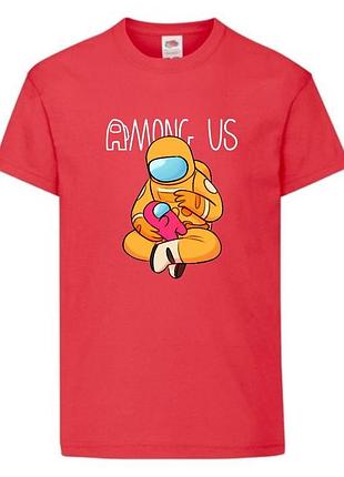 Футболка амонг ас (among us-005) красная 116-128-140-152-164 размер