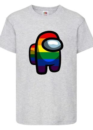 Футболка амонг ас (among us-003) серая 116-128-140-152-164 размер