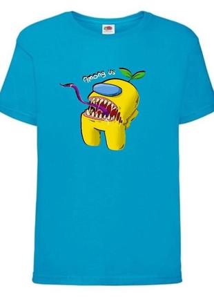 Футболка амонг ас (among us-0011) синяя 116-128-140-152-164 размер