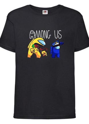 Футболка амонг ас (among us-006) черная 116-128-140-152-164 размер