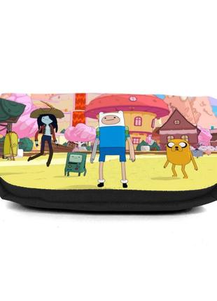 Школьный пенал время приключений органайзер универсальный (adventure time-002-6-black) черный