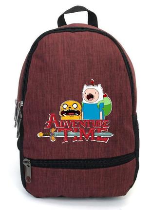 Рюкзак час пригод підлітковий cappuccino toys (adventure time 005-red) бордовий