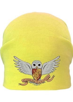 Шапка гарри поттер демисезонная желтая (гп-002) 50-52, 54-56 см