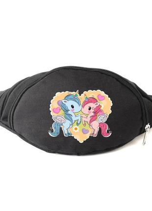 Сумка бананка единорог 0032 (unicorn) на пояс cappuccino edn 0032 black черный