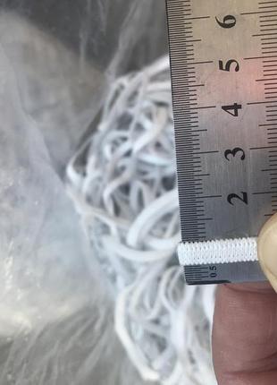 Резинка 4мм - намотка 50 м - бельевая плоская белая