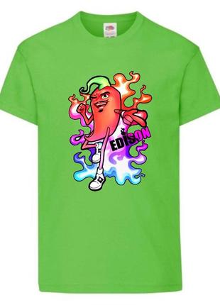 Футболка эдисон перец (ed-02) светло зеленая 104-116-128-140-152-164