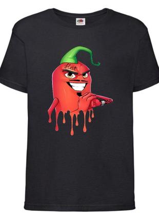 Футболка эдисон перец (ed-03) черная 104-116-128-140-152-164
