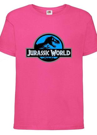 Футболка jurasic_park_009 розовая 98-104-116-128-140-152-164