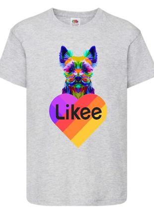 Футболка лайк likee серая (lgrey-d1)