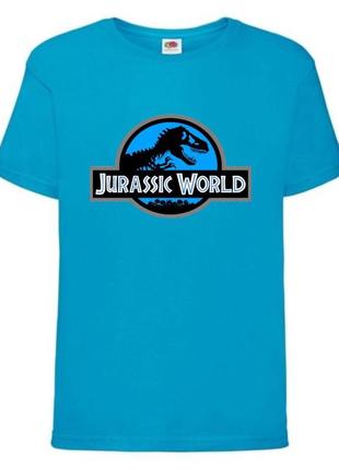 Футболка jurasic_park_009 синяя 98-104-116-128-140-152-164