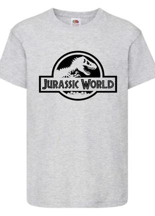 Футболка jurasic_park_0010 серая 98-104-116-128-140-152-164