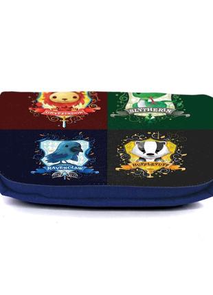 Школьный пенал гарри потер органайзер универсальный (harry potter-0026-blue) синий