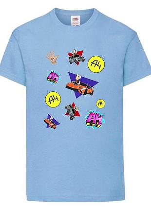 Футболка влад а4 бумага (а4-09) светло голубая 98-104-116-128-140-152-164
