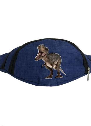 Сумка бананка парк юрского периода на пояс cappuccino (jp-009) синий