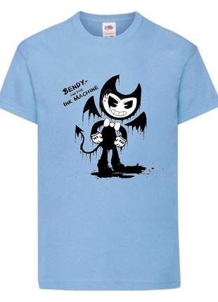 Футболка бенди и чернильная машина 0011 светло голубая 98-104-116-128-140-152-164 размер