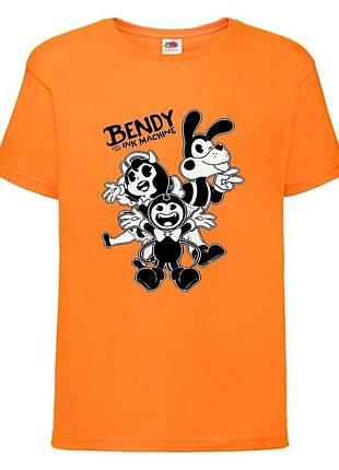 Футболка бенди и чернильная машина 007 оранжевая 98-104-116-128-140-152-164 размер