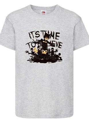 Футболка бенди и чернильная машина 006 серая 98-104-116-128-140-152-164 размер