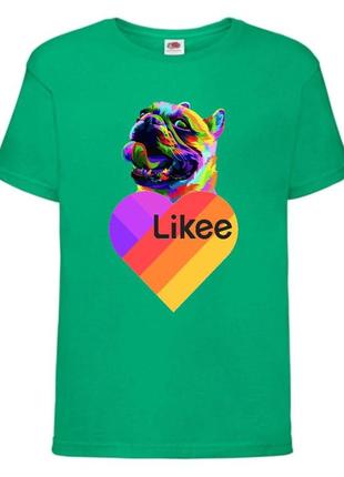 Футболка лайк likee зеленая (lgreen-d2)