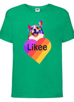 Футболка лайк likee зеленая (lgreen-d4)