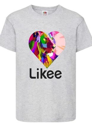 Футболка лайк likee серая (lgrey-leon)