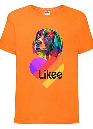 Футболка лайк likee оранжевая (lor-d6)
