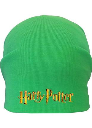 Шапка гарри поттер демисезонная зеленая  (гп-005) 50-52, 54-56 см