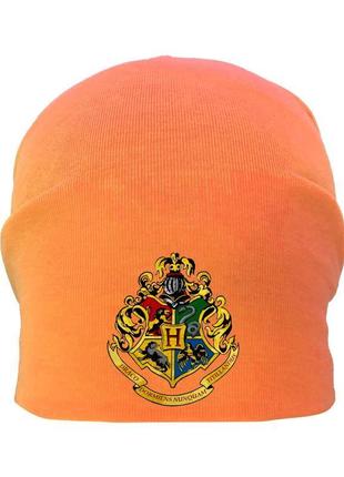 Шапка гарри поттер демисезонная оранжевая (гп-004) 50-52, 54-56 см