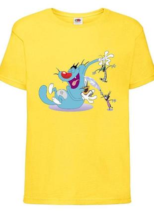Футболка детская огги и тараканы (oggy and cockroaches) желтая (top og yel 2)