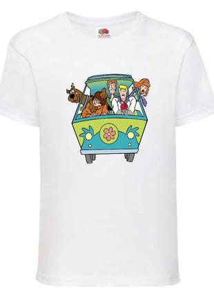 Футболка детская скуби-ду (scooby-doo) белая