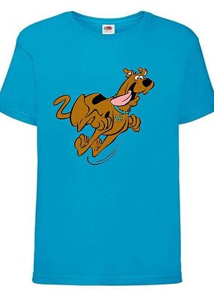 Футболка детская скуби-ду 3 (scooby-doo) голубая