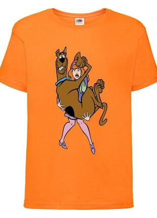 Футболка детская скуби-ду 5 (scooby-doo)  оранжевая