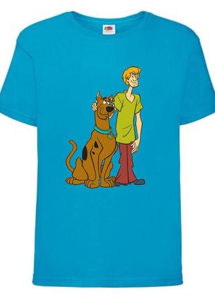 Футболка детская скуби-ду 6 (scooby-doo)  голубая