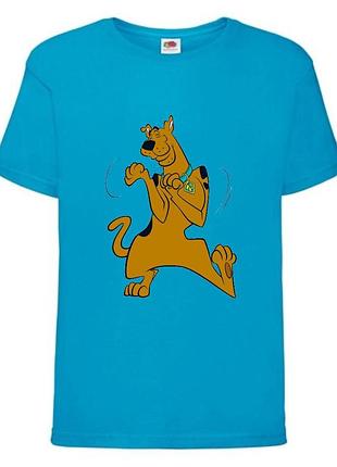 Футболка детская скуби-ду 10 (scooby-doo)  голубая