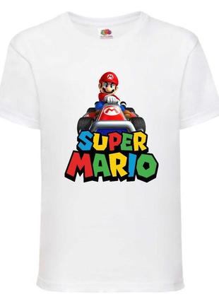 Футболка супер марио (super mario) белая (smar wh-01)