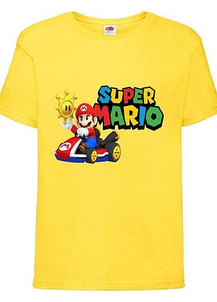 Футболка супер марио (super mario) желтая (smar yl-9)