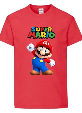 Футболка супер марио (super mario) красная (smar rd-7)