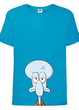 Футболка детская спанч боб 13 (sponge bob) голубая