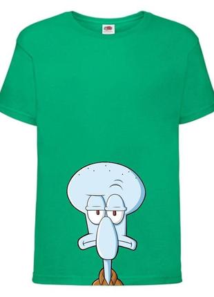 Футболка детская спанч боб 13 (sponge bob) зеленая