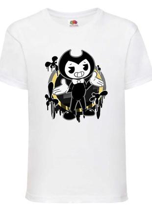 Футболка бенди и чернильная машина 0010 белая 98-104-116-128-140-152-164 размер