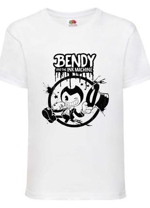 Футболка бенди и чернильная машина 0017 белая 98-104-116-128-140-152-164 размер