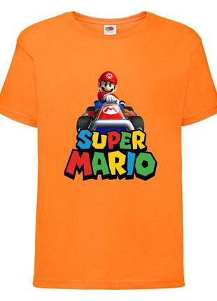 Футболка супер марио (super mario) оранжевая (smar or-03)