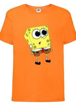 Футболка детская спанч боб 25 (sponge bob) оранжевая