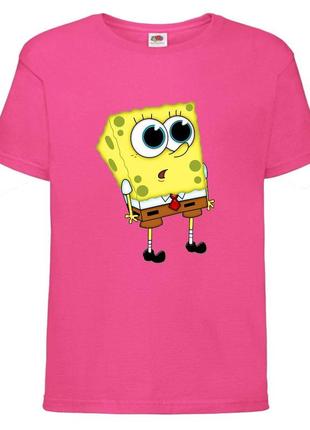 Футболка детская спанч боб 25 (sponge bob) розовая
